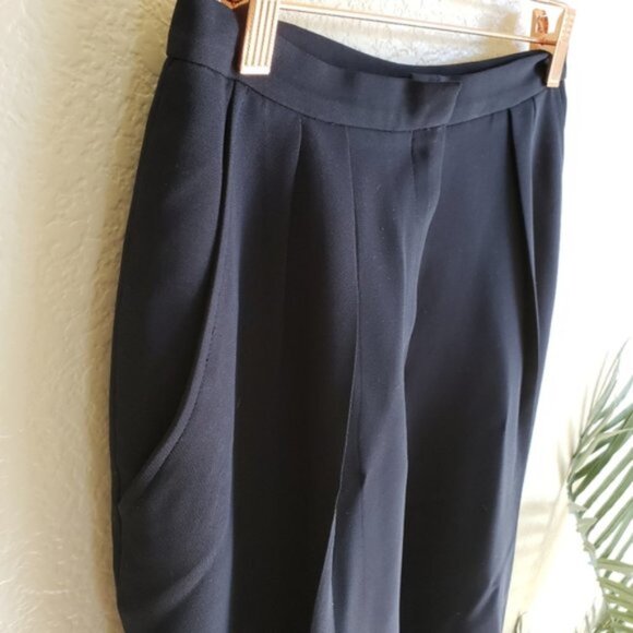 Vintage Francess & Rita Dress Pants Pleated Trousers in Navy size 6 - Picture 8 of 9